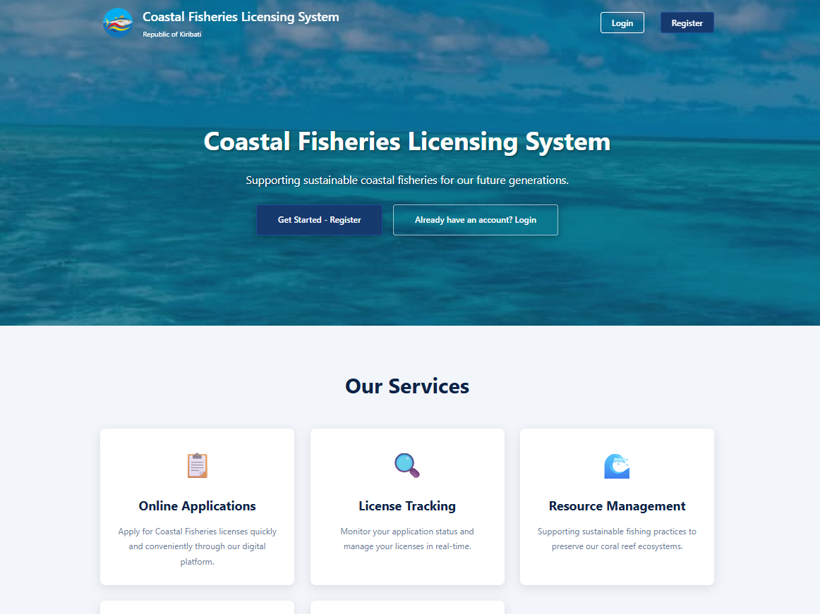 Coastal Fisheries Licensing System preview