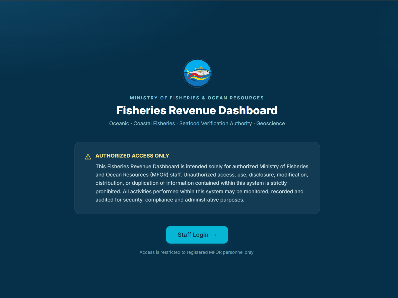 Fisheries Revenue Dashboard preview